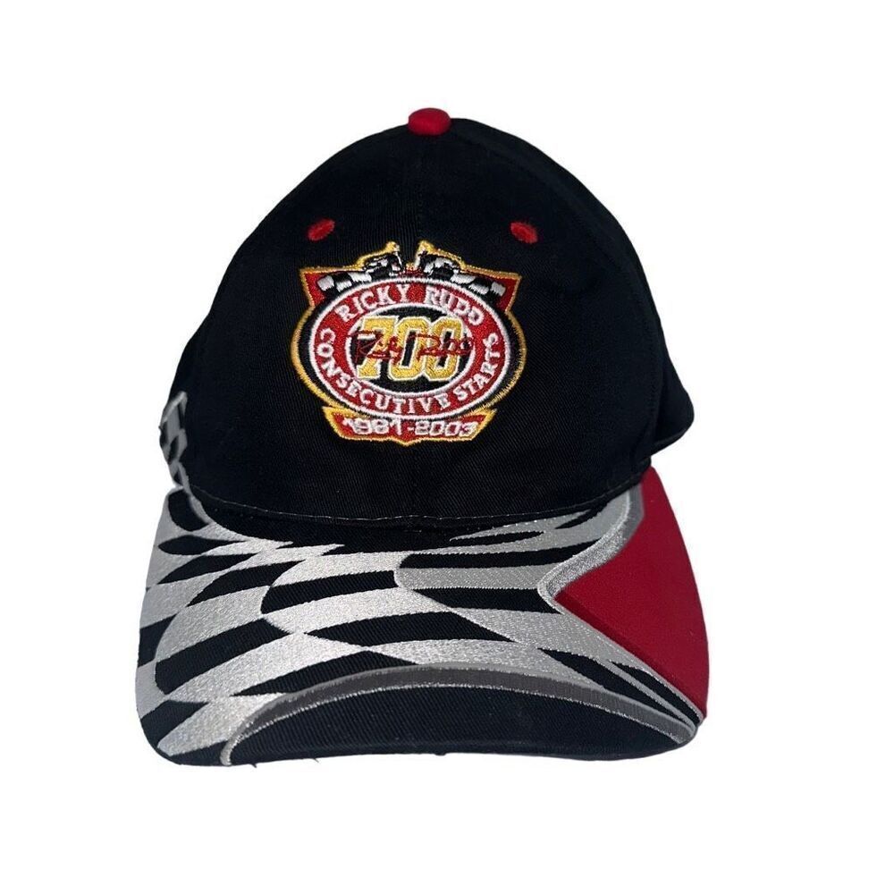 Vintage NASCAR Ricky Rudd 700 Consecutive Starts Racing Snapback Hat